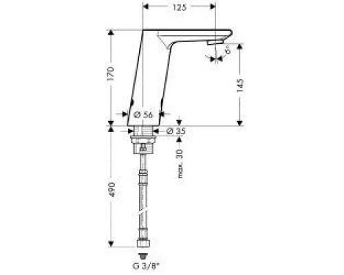 Смеситель для раковины Hansgrohe Metris S 31102000, сенсорный