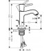 Смеситель Hansgrohe Metropol 110, без сливного набора, 31300090