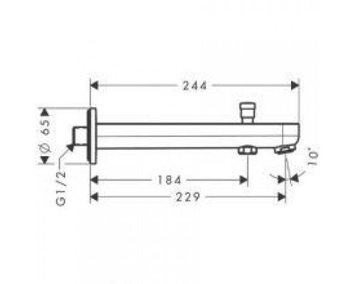 Излив Hansgrohe Metris S 31416000 на ванну
