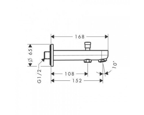 Излив Hansgrohe Metris S 31417000 на ванну