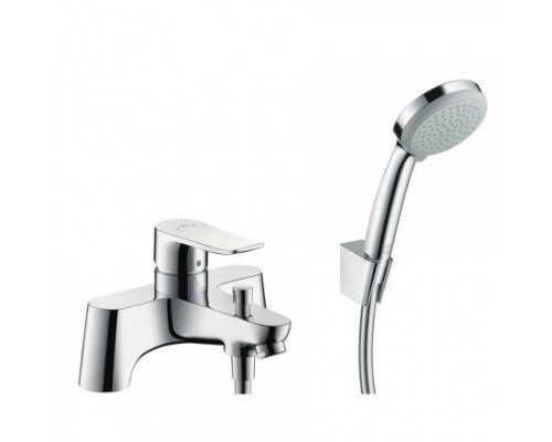 Смеситель для ванны hansgrohe Metris с душевым гарнитуром, 31422000, хром