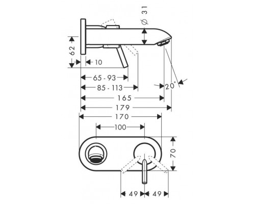 Смеситель для умывальника Hansgrohe Talis 31618000 хром