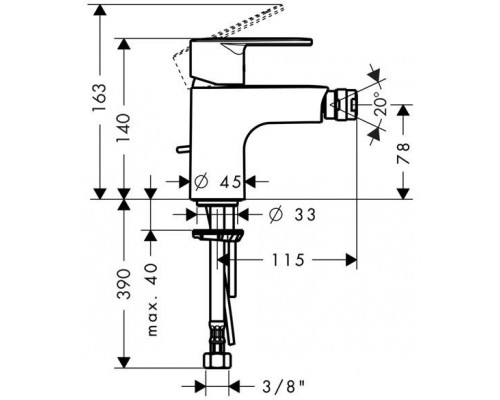 Смеситель для биде Hansgrohe Talis E2 31622000
