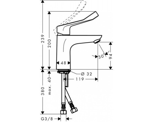 Смеситель для умывальника Hansgrohe Focus 31657000