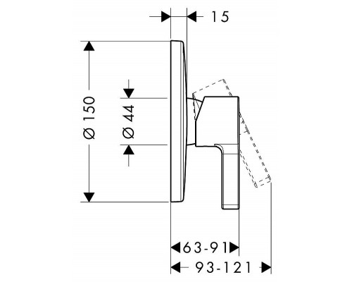 Смеситель для душа Hansgrohe Metris S 31665000, встраиваемый