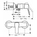 Смеситель для ванны и душа Hansgrohe Metris Classic 31672000 (c образца)