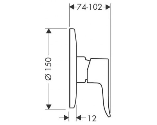 Панель скрытого смесителя Hansgrohe Metris, 31686000