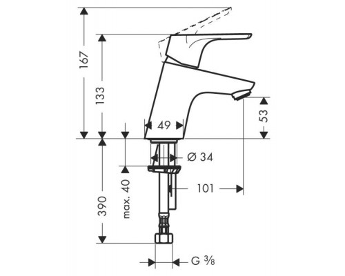 Смеситель для раковины Hansgrohe Focus E2 31733000