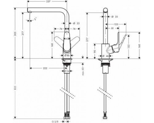 Смеситель кухонный Hansgrohe Focus M41 31817670