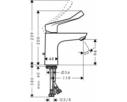Смеситель для раковины Hansgrohe Focus 100, 31911000