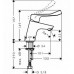 Смеситель Hansgrohe Focus 70, без сливного набора, с длинной рукояткой, 31914000