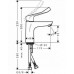 Смеситель Hansgrohe Focus 100, без сливного набора, с длинной рукояткой, 31915000