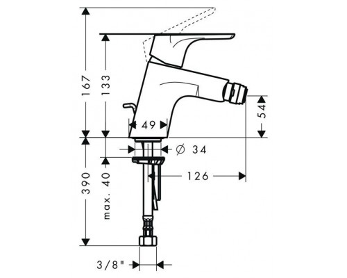 Смеситель для биде Hansgrohe Focus, 31920000