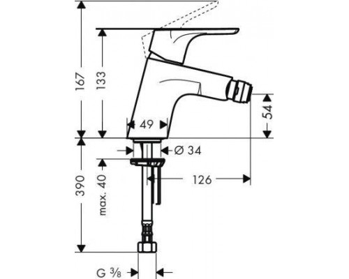 Смеситель для биде Hansgrohe Focus, 31922000