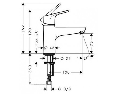 Смеситель для ванны Hansgrohe Focus Monotrou, 31931000