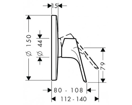 Панель скрытого смесителя Hansgrohe Focus, 31965000