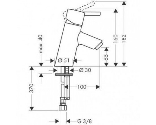 Смеситель для раковины Hansgrohe Talis S, 32031000