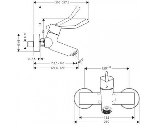 Смеситель Hansgrohe Talis 32037000 для раковины