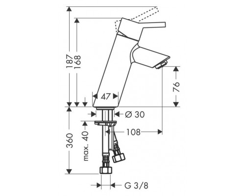 Смеситель Hansgrohe Talis 32041000 для раковины