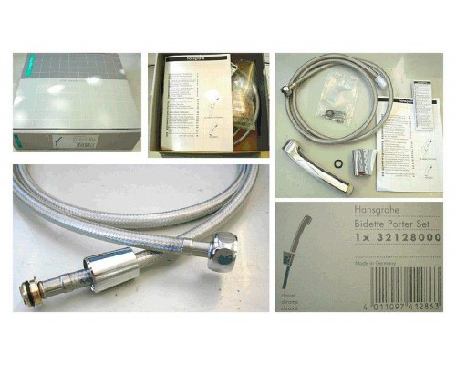 Гигиенический душ для псевдобиде Hansgrohe, шланг Isiflex 125 см, 32129000