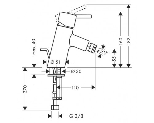 Смеситель для биде Hansgrohe Talis S 32220000