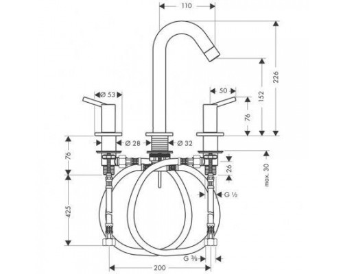 Смеситель для раковины Hansgrohe Talis 32310000