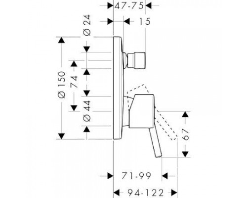 Смеситель для ванны Hansgrohe Talis, 32477000