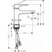 Смеситель для раковины Hansgrohe Metropol 100, Push-Open, 32500700