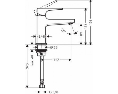 Смеситель для холодной воды Hansgrohe Metropol, 32501000
