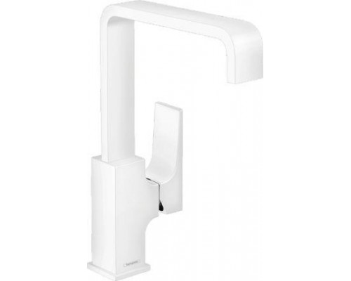 Смеситель для раковины со сливным клапаном Push-Open Hansgrohe Metropol 230 32511700, белый