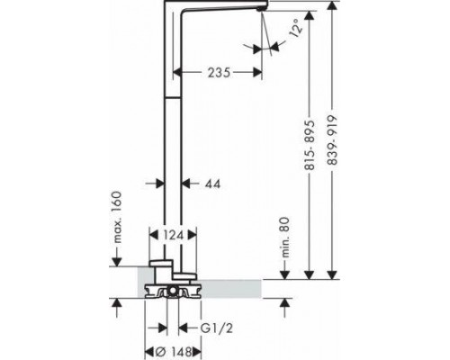 Излив Hansgrohe Metropol 32531000 для ванны