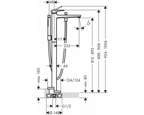 Смеситель Hansgrohe Metropol 32532000 для ванны