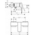 Смеситель для ванны и душа Hansgrohe Metropol 32560670 (черный матовый)