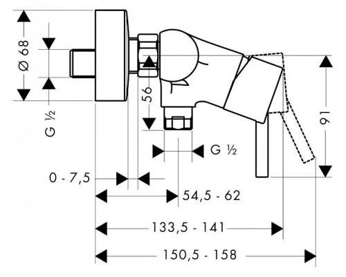 Смеситель для ванны и душа Hansgrohe Talis S2 32640000