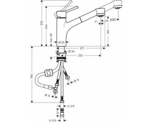 Смеситель Hansgrohe TALIS S 170 32842000