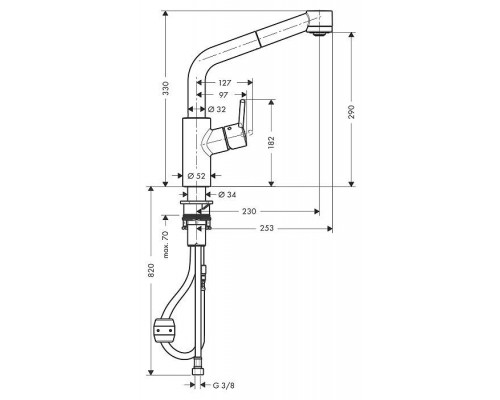 Смеситель Hansgrohe Talis S 32856000