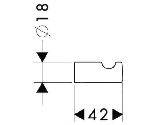 Крючок одинарный Hansgrohe Logis, 40511000