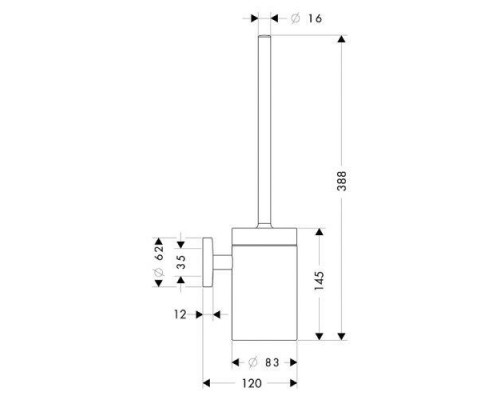 Ершик для унитаза Hansgrohe Logis, 40522000