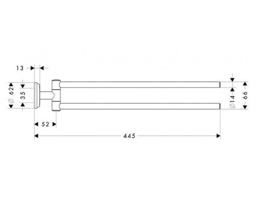 Hansgrohe Logis Classic 41612000 Полотенцедержатель, двухрожковый