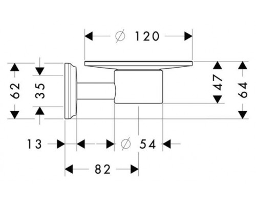 Мыльница Hansgrohe Logis Classic с держателем 41615000