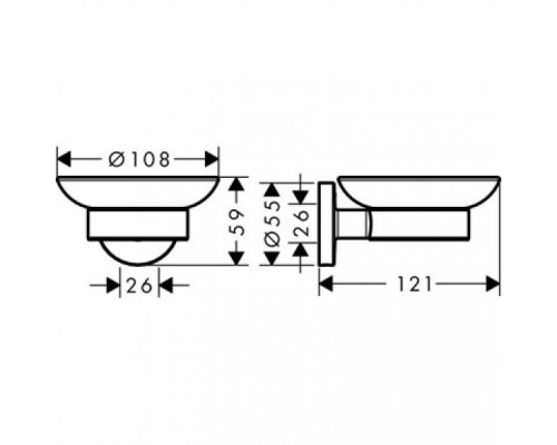HG Logis UA мыльница,хром 41715000