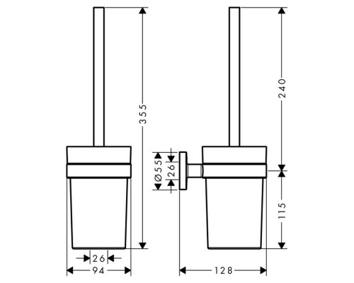HG Logis UA набор для WC настенный,хром 41722000