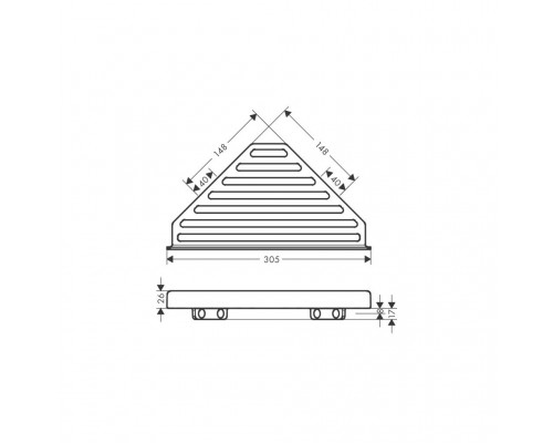 Угловая полочка Hansgrohe AddStoris, черный матовый