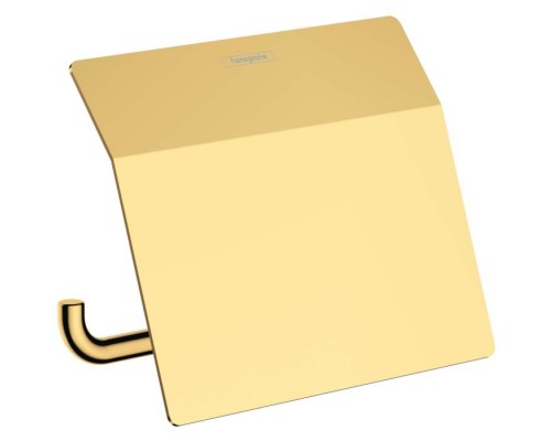 Держатель туалетной бумаги Hansgrohe AddStoris, с крышкой, золото, 41753990
