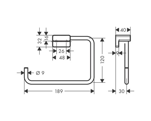 Полотенцедержатель Hansgrohe AddStoris, кольцо, 41754990 цв.золото глянец