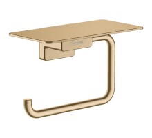 Держатель туалетной бумаги Hansgrohe AddStoris, с полкой, бронза матовый, 41772140