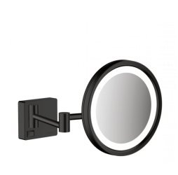 Косметическое зеркало Hansgrohe AddStoris, подсветка, черный матовый, 41790670