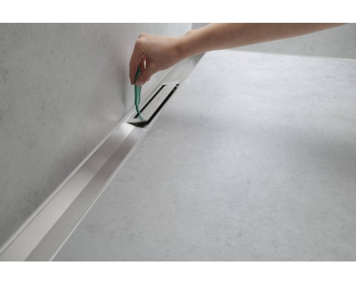 Внешняя пристенная часть укорачиваемого лотка RainDrain Flex Hansgrohe, , 90 см, хром, 56052000