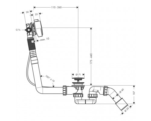 58113000 HG Exafill S система контроля налива- слива-перелива