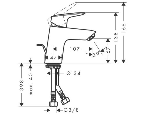 Cмеситель для раковины Hansgrohe Logis, 71072000